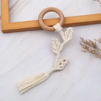Baby Teether Kid Safe Natural Wooden Ring Toddle Hand Weave Teething Chew Toys
Baby Teether Kid Safe Natural Wooden Ring Toddle Hand Weave Teething Chew Toys
