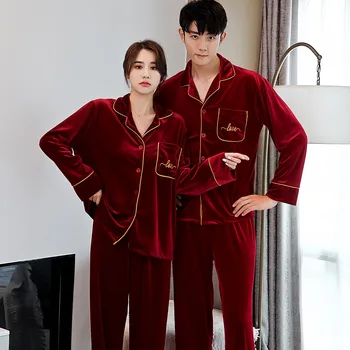 Autumn New Lovers Velvet 2PCS Pajamas Set Lapel Sleepwear Casual Soft Bathrobe Nightwear Shirt&Pant Couple Velour Home Clothes
Autumn New Lovers Velvet 2PCS Pajamas Set Lapel Sleepwear Casual Soft Bathrobe Nightwear Shirt&Pant Couple Velour Home Clothes