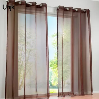 Hot 1PC Curtains Solid Color Tulle Sheer Voile Curtains For Living Room Modern Style Semi-Blackout Curtains Decorations
Hot 1PC Curtains Solid Color Tulle Sheer Voile Curtains For Living Room Modern Style Semi-Blackout Curtains Decorations