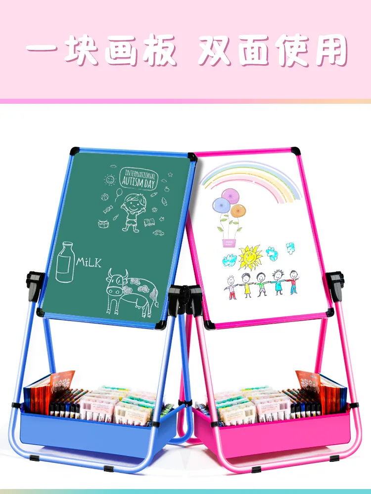 Factory Sales Children Drawing Board Easel Adjustable Double-Sided Magnetic Braced Small Blackboard Household Color Drawing Boar
Factory Sales Children Drawing Board Easel Adjustable Double-Sided Magnetic Braced Small Blackboard Household Color Drawing Boar