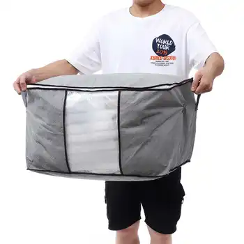 New 3Pcs Capacity Folding Under Bed Quilt Blanket Home Clothes Storage Bag Durable Dustproof Zipper Closure Organizer With Handl
New 3Pcs Capacity Folding Under Bed Quilt Blanket Home Clothes Storage Bag Durable Dustproof Zipper Closure Organizer With Handl