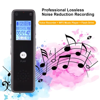 Professional Digital Voice Sound Recorder MP3 Music Player One-Button Recording Voice-Activated Support Recording
Professional Digital Voice Sound Recorder MP3 Music Player One-Button Recording Voice-Activated Support Recording