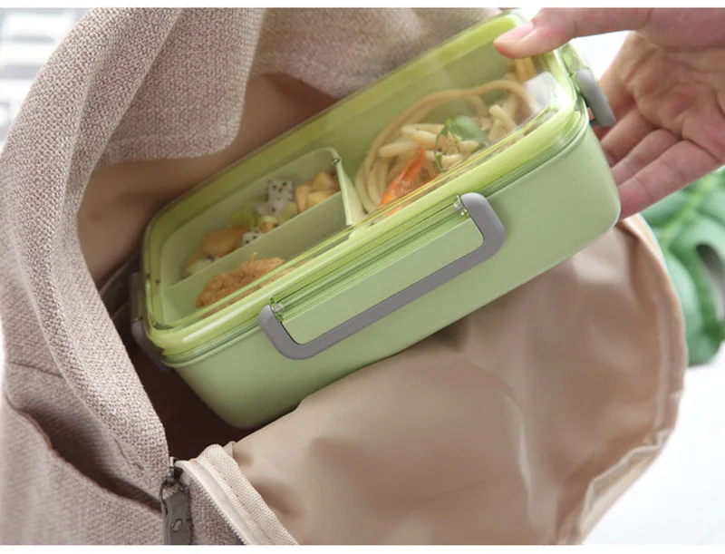 TUUTH New Microwave Lunch Box Independent Lattice For Kids Bento Box Portable Leak-Proof Bento Lunch Box Food Container A14