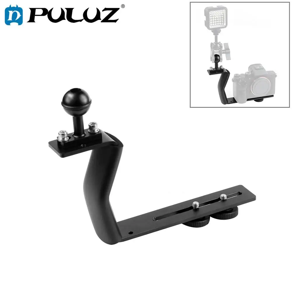 PULUZ SLR Diving Tray Stabilizer Rig Handle Bracket Extension Arm for Underwater Camera Housing Case for GoPro/DJI Osmo Action 
PULUZ SLR Diving Tray Stabilizer Rig Handle Bracket Extension Arm for Underwater Camera Housing Case for GoPro/DJI Osmo Action