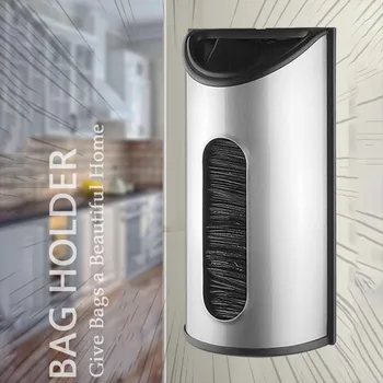Wall-mounted garbage bag storage bucket Plastic Bag Holder And Dispenser Brushed Easy Wall Mount Bag Stainless Steel 
Wall-mounted garbage bag storage bucket Plastic Bag Holder And Dispenser Brushed Easy Wall Mount Bag Stainless Steel