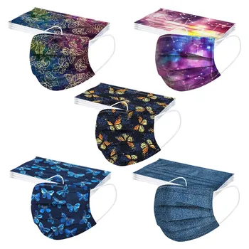 Adult Starry Sky Mask Disposable Mouth Masks Маска Butterfly Pattern Face Mask 50pcs 3 Layer Ply Nonwoven Facemask Mascarillas
Adult Starry Sky Mask Disposable Mouth Masks Маска Butterfly Pattern Face Mask 50pcs 3 Layer Ply Nonwoven Facemask Mascarillas