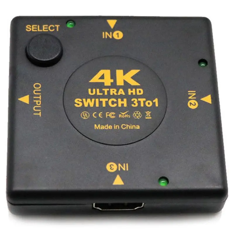 4K HDMI переключатель коробки 3 в 1 Out kvm o Extractor Hub Splitter Switcher|Кабели HDMI| |