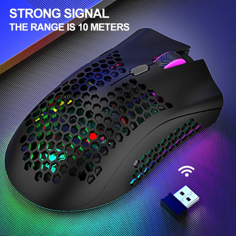 Lightweight X3 Gaming Mouse Honeycomb Shell Wireless Ergonomic Mice for Computer R2JB
Lightweight X3 Gaming Mouse Honeycomb Shell Wireless Ergonomic Mice for Computer R2JB