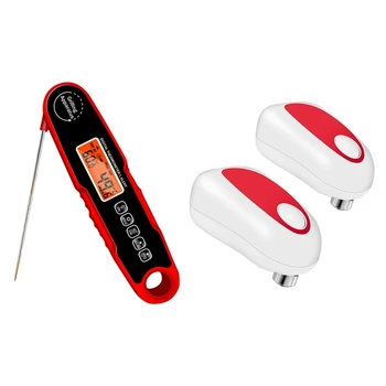2 Pcs Electric Can Opener Smooth Felt Edge Automatic Can Opener & 1Pcs Waterproof Digital Instant Read Meat Thermometer
2 Pcs Electric Can Opener Smooth Felt Edge Automatic Can Opener & 1Pcs Waterproof Digital Instant Read Meat Thermometer