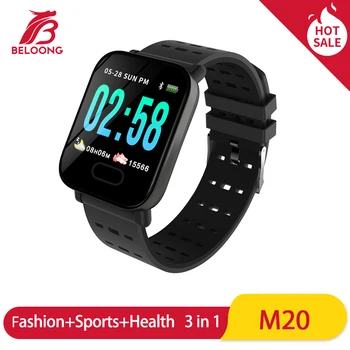 BELOONG M20 1.3' Touch Screen Real-Time HR Blood Oxygen Pressure Monitor Long Standby Auto Wake Up Waterproof Sport Smart Watch
BELOONG M20 1.3' Touch Screen Real-Time HR Blood Oxygen Pressure Monitor Long Standby Auto Wake Up Waterproof Sport Smart Watch