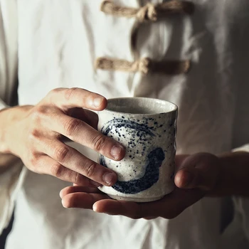 Japanese Style Teacup Water Cup Ceramic Hand painted Stoneware Kungfu Tea cup Cuisine Drink Cup
Japanese Style Teacup Water Cup Ceramic Hand painted Stoneware Kungfu Tea cup Cuisine Drink Cup