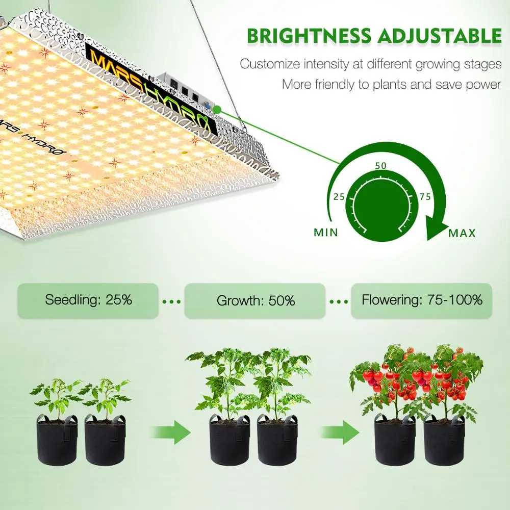 2020 Mars Hydro TS 1000W 2000W 3000W светодиодный Grow светильник Sunlike полный спектр комнатных