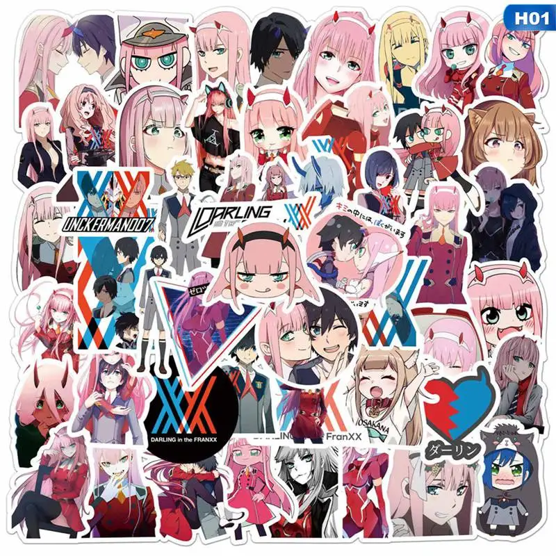 50pcs New Anime DARLING in the FRANXX Graffiti Stickers Waterproof PVC Cartoon FRANXX Decoration Stickers Laptop Luggage Decals
50pcs New Anime DARLING in the FRANXX Graffiti Stickers Waterproof PVC Cartoon FRANXX Decoration Stickers Laptop Luggage Decals