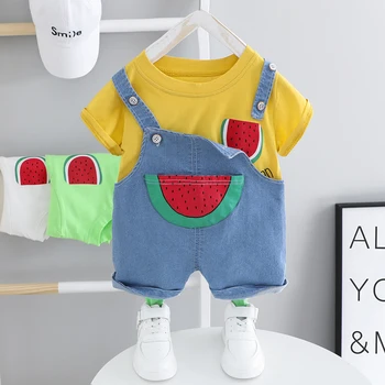 Baby Toddler Clothes for 1- 4 Years Girl Boy Watermelon T-shirt + Denim Overall Summer Children Short Sleeve Kits Kids Sets
Baby Toddler Clothes for 1- 4 Years Girl Boy Watermelon T-shirt + Denim Overall Summer Children Short Sleeve Kits Kids Sets