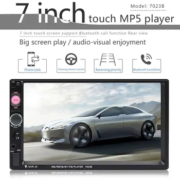 2 Din Car Radio MP5 Player 7" HD Touch Screen Auto Display Bluetooth Stereo Multimedia USB TF FM Camera With Remote Control
2 Din Car Radio MP5 Player 7" HD Touch Screen Auto Display Bluetooth Stereo Multimedia USB TF FM Camera With Remote Control