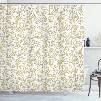 Vintage Shower Curtain, Monochrome Style Classic Victorian Inspired Rococo Motif Repetition, Cloth Fabric Bathroom Decor Set
Vintage Shower Curtain, Monochrome Style Classic Victorian Inspired Rococo Motif Repetition, Cloth Fabric Bathroom Decor Set