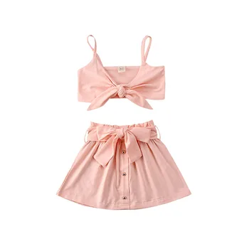 Summer Toddler Baby Kids Girls Clothes Sets Pink Bowknot Sleeveless T-shirt Tops + Skirt Outfits Clothes Sets
Summer Toddler Baby Kids Girls Clothes Sets Pink Bowknot Sleeveless T-shirt Tops + Skirt Outfits Clothes Sets