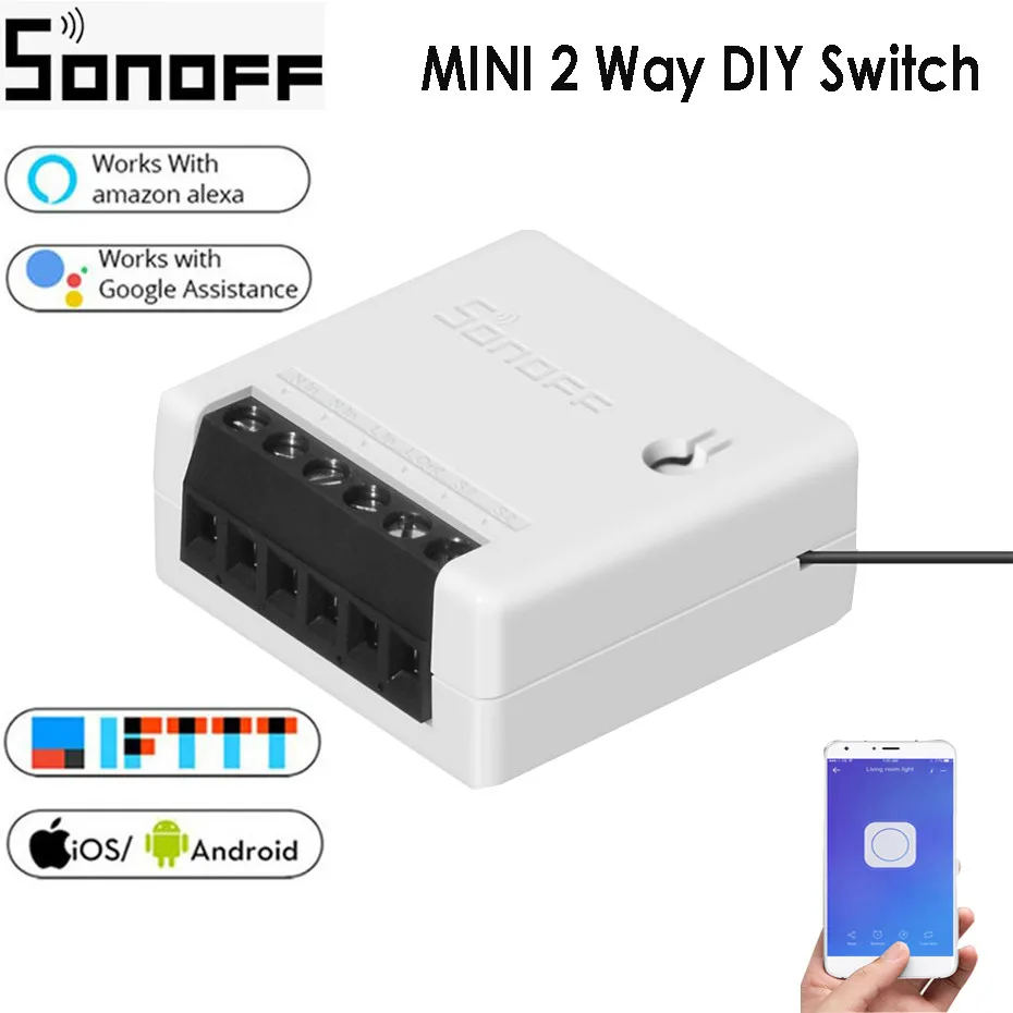 5PCS Sonoff MINI 2 Way DIY Smart wifi Switch,Ewelink Remote Control Wifi Timing Switch,Upgrade Traditional 2 Way Wall Switch
5PCS Sonoff MINI 2 Way DIY Smart wifi Switch,Ewelink Remote Control Wifi Timing Switch,Upgrade Traditional 2 Way Wall Switch