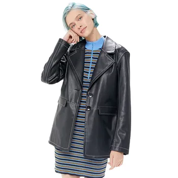 2020 New Women Spring Autumn Pu Leather Jacket Casual Slim Soft Moto Biker Faux Leather Jacket Female Coat Basic Streetwear
2020 New Women Spring Autumn Pu Leather Jacket Casual Slim Soft Moto Biker Faux Leather Jacket Female Coat Basic Streetwear