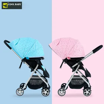 Ultra-light and high-view baby stroller Can sit and lay one-handed folding two-way shock absorber trolley 0-3 years old 
Ultra-light and high-view baby stroller Can sit and lay one-handed folding two-way shock absorber trolley 0-3 years old