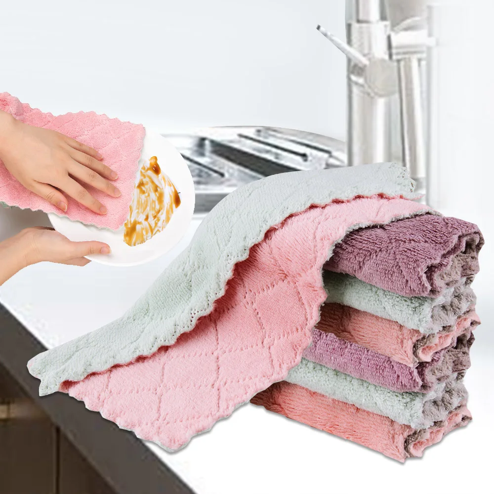 Super Absorbent Microfiber Cleaning Cloths Kitchen Dish Cloth Rags for Dish Washing
Super Absorbent Microfiber Cleaning Cloths Kitchen Dish Cloth Rags for Dish Washing