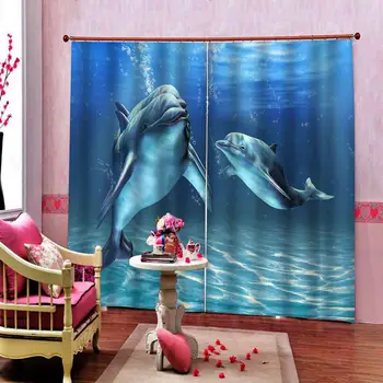 3D Curtain Printing Blockout Polyester Photo Drapes Fabric For Room Bedroom Window Blue ocean dolphin Décor curtains for room
3D Curtain Printing Blockout Polyester Photo Drapes Fabric For Room Bedroom Window Blue ocean dolphin Décor curtains for room