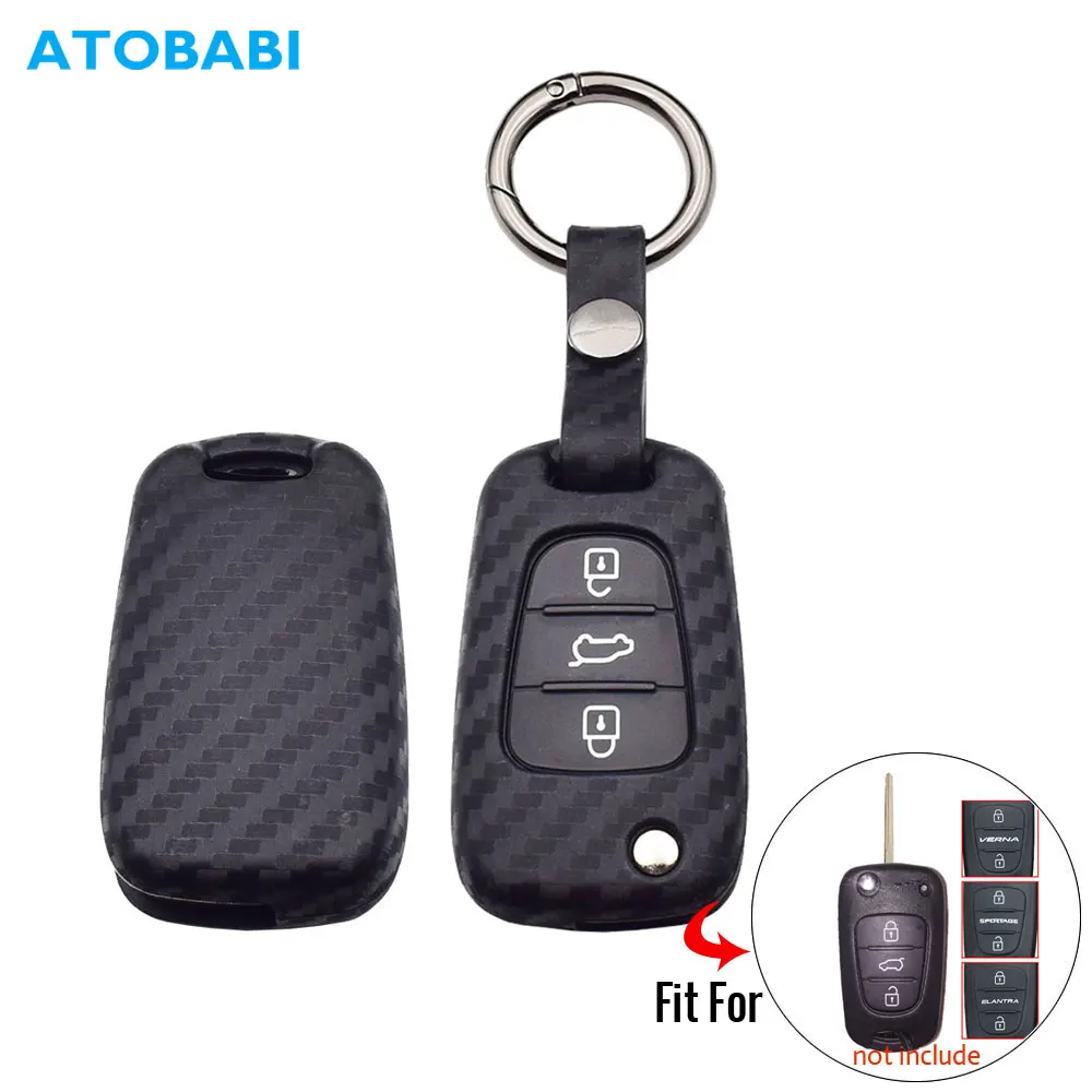 Carbon Silicone Car Key Case For Hyundai I30 IX35 Avante Verba Kia K2 K5 Rio Cerato Ceed Soul Folding Remote Fob Protector Cover
Carbon Silicone Car Key Case For Hyundai I30 IX35 Avante Verba Kia K2 K5 Rio Cerato Ceed Soul Folding Remote Fob Protector Cover