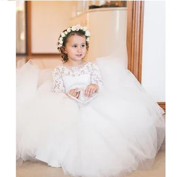 Vintage Flower Girls Dresses Scoop Neck Lace Applique Beaded Tops Tulle Formal Pageant Dresses Flower Dress for Wedding Party 
Vintage Flower Girls Dresses Scoop Neck Lace Applique Beaded Tops Tulle Formal Pageant Dresses Flower Dress for Wedding Party