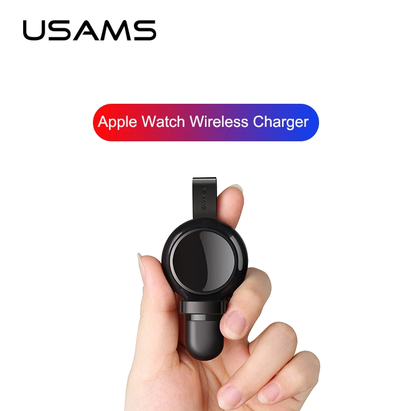 USAMS QI Беспроводное зарядное устройство для i Watch 5 4 3 2 1 портативный внешний мини