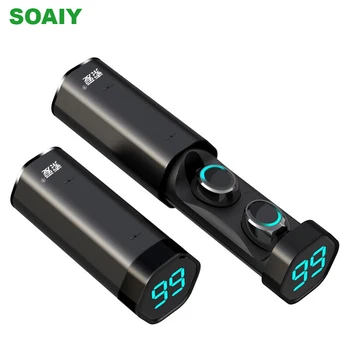 SOAIY T2 Bluetooth Headset LED Digital Screen Display Binaural HD Call New Bluetooth 5.0 6D Earbuds Stereo Sound 10 Hours Music
SOAIY T2 Bluetooth Headset LED Digital Screen Display Binaural HD Call New Bluetooth 5.0 6D Earbuds Stereo Sound 10 Hours Music