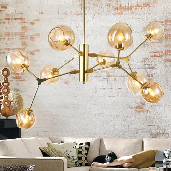 Nordic Chandelier Simple Retro Glass Living Room Restaurant Branch Magic Bean Lamps Industrial Branch Lustres Decor Lamps Restau
Nordic Chandelier Simple Retro Glass Living Room Restaurant Branch Magic Bean Lamps Industrial Branch Lustres Decor Lamps Restau