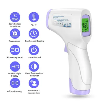 BTMETER CF-818 Non-Contact Digital Infrared Thermometer Gun Forehead Temperature Measurement IR Temp Tester with LCD
BTMETER CF-818 Non-Contact Digital Infrared Thermometer Gun Forehead Temperature Measurement IR Temp Tester with LCD