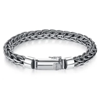 Pure Silver Thai Silver 925 Sterling Silver Retro Manual Hemp Rope Twist Rough S925 Bracelet
Pure Silver Thai Silver 925 Sterling Silver Retro Manual Hemp Rope Twist Rough S925 Bracelet