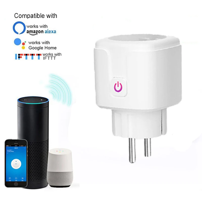 WiFi Smart Plug EU 16A Wireless Power Socket Smart Life Wireless Remote Control Outlet Timing Work with AMAZON Alexa Google Home
WiFi Smart Plug EU 16A Wireless Power Socket Smart Life Wireless Remote Control Outlet Timing Work with AMAZON Alexa Google Home