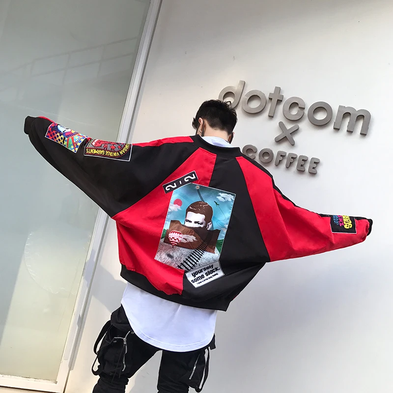 2020 Men's wear casual Patchwork Hip hop jacket. Thin Loose Large Size spring autumn casual large size baseball Windbreaker
2020 Men's wear casual Patchwork Hip hop jacket. Thin Loose Large Size spring autumn casual large size baseball Windbreaker