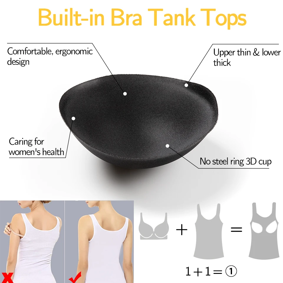 Shapewear For Plus Size Women Tummy Control Shapewear Built-in Bra Shaping  Tank Tops Slimming Body Shaper Compression Underwear