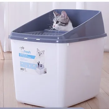 Anti-splash cat litter box top-in type out fully enclosed upper-in large extra-large shit deodorant plastic toilet
Anti-splash cat litter box top-in type out fully enclosed upper-in large extra-large shit deodorant plastic toilet