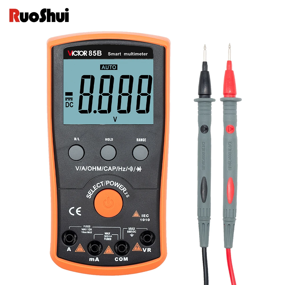 RuoShui 85 B Digital Multimeter High Precision Auto Range Ohm Tester Intelligent NCV True RMS Anti-burning Universal Multimeters
RuoShui 85 B Digital Multimeter High Precision Auto Range Ohm Tester Intelligent NCV True RMS Anti-burning Universal Multimeters