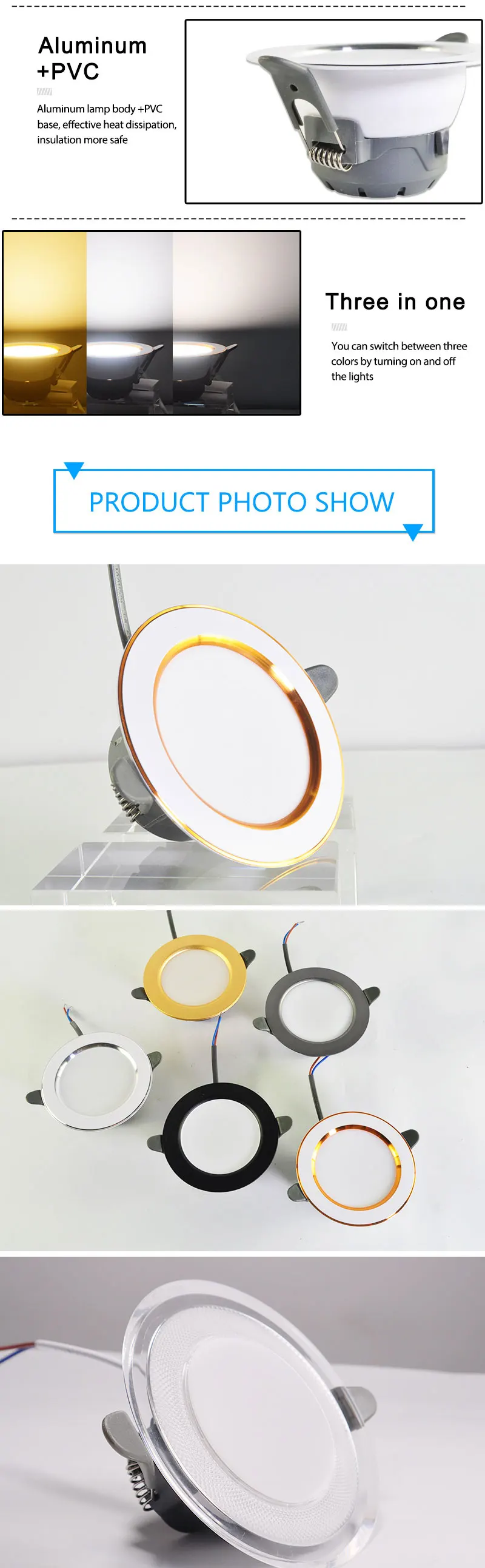 10Pcs led Downlight 3w 5w spot led light 3000k 4500K 6000K AC 220V-240V Downlight Kitchen living room Indoor recessed lighting