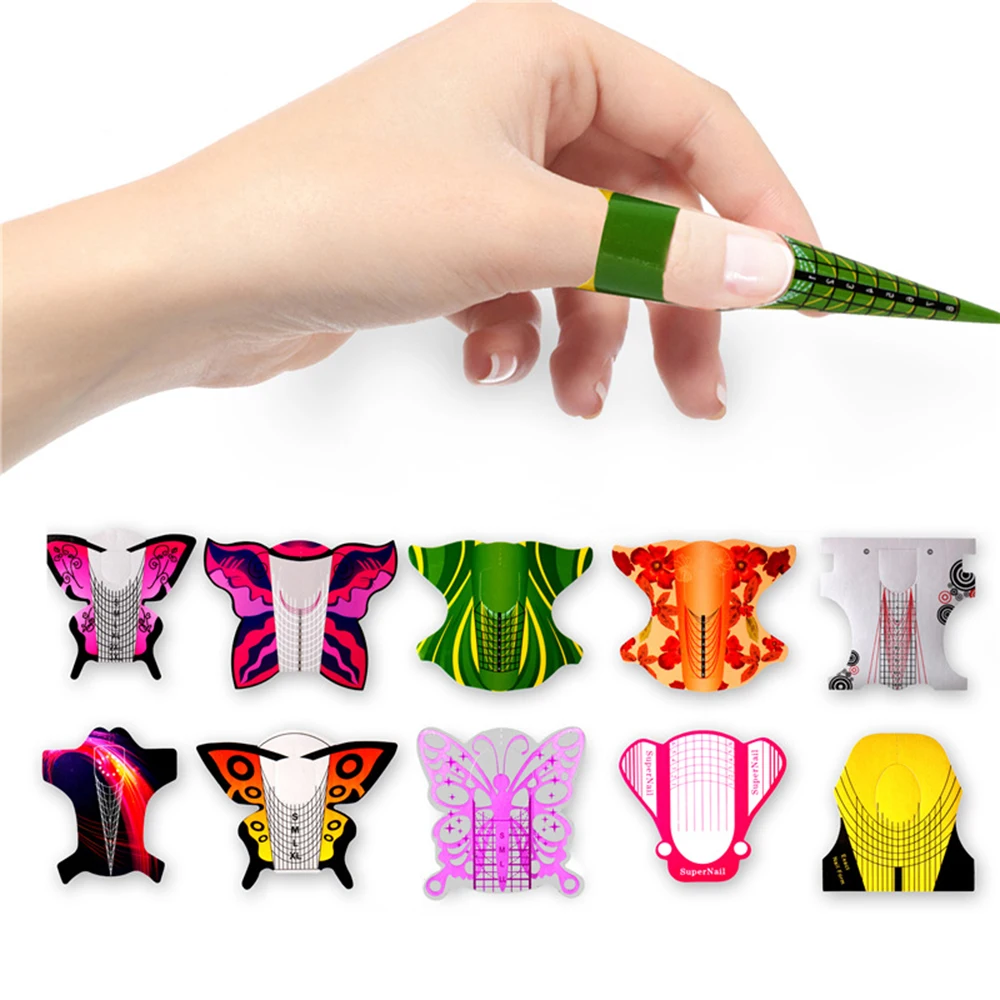 100pcs/lot Nail Art Tools Nail Forms Extension Acrylic Builder Form Guide For Nail Extension Stencil Manicure Tools
100pcs/lot Nail Art Tools Nail Forms Extension Acrylic Builder Form Guide For Nail Extension Stencil Manicure Tools