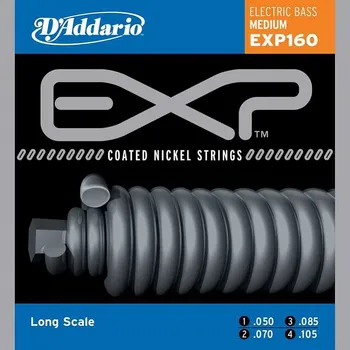 Exp160 coated string kit for bass guitar, medium, 50-105, long scale, D'Addario
Exp160 coated string kit for bass guitar, medium, 50-105, long scale, D'Addario