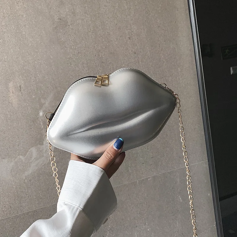 Распродажа 2020 сумки в форме губ женская сумка через плечо на молнии мессенджер