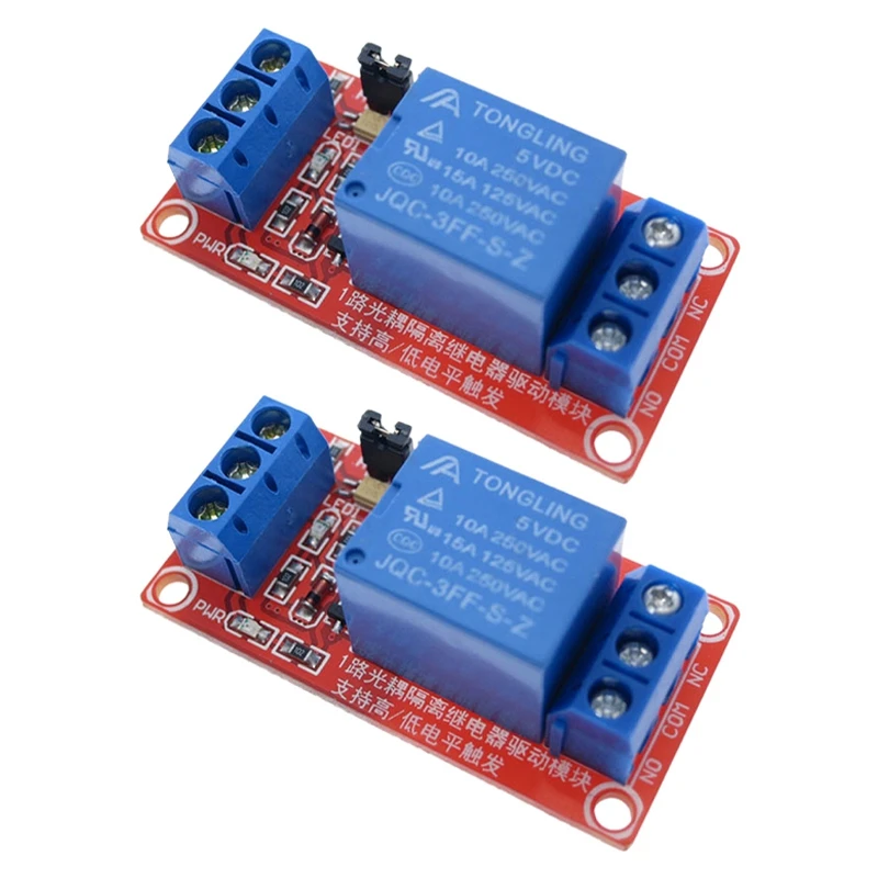 2Pcs One 1 Channel 5V Relay Module Board Shield for Arduino with Optocoupler Support High and Low Level Trigger 
2Pcs One 1 Channel 5V Relay Module Board Shield for Arduino with Optocoupler Support High and Low Level Trigger