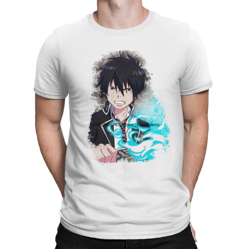 Синяя футболка с изображением экзорциста Рина Окумура графическая Ao no Exorcist