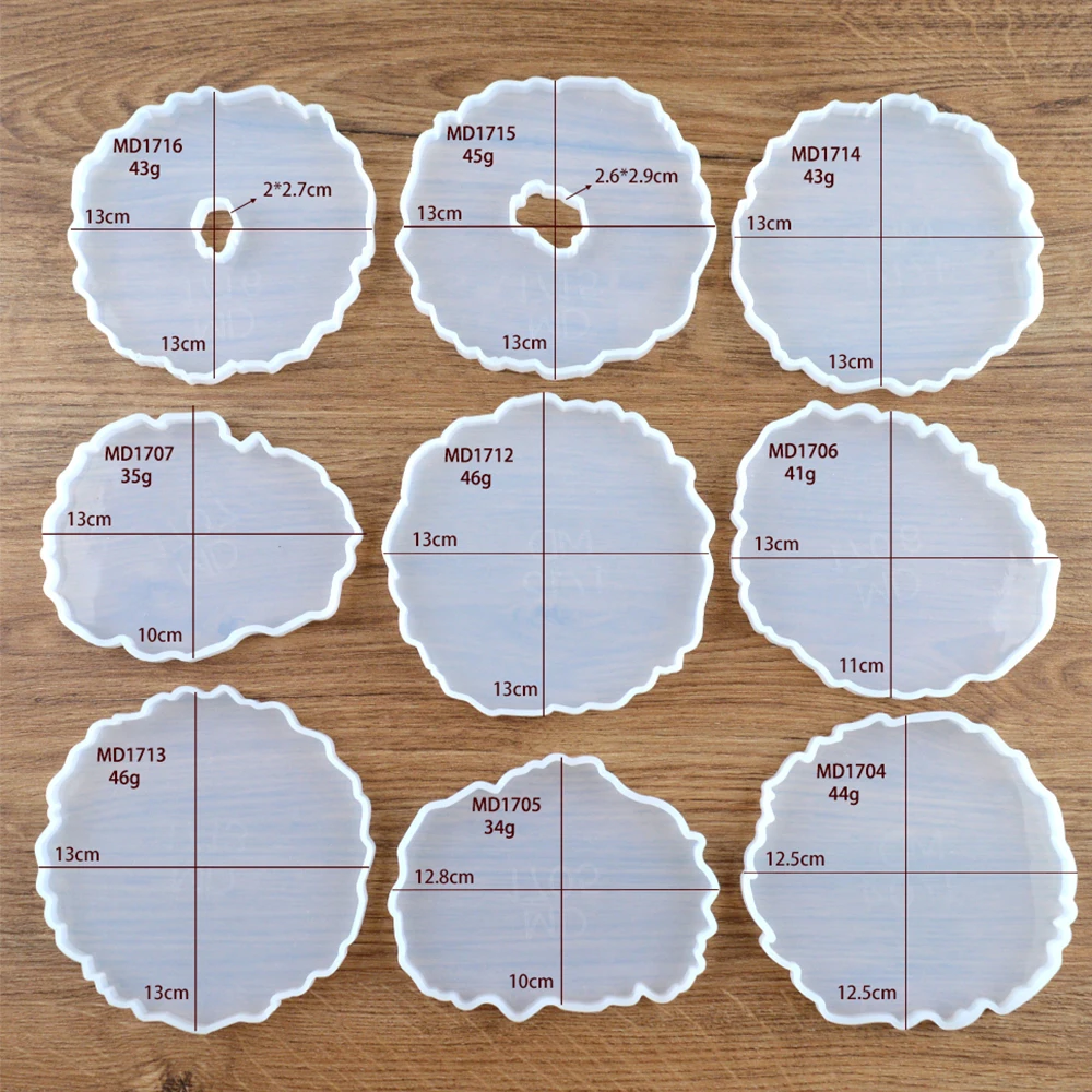 11pcs Cup Pads Silicone Molds Epoxy Resin Molds Irregular Oval Geode Coaster DIY Craft Making Round Silicone Mold Tray
11pcs Cup Pads Silicone Molds Epoxy Resin Molds Irregular Oval Geode Coaster DIY Craft Making Round Silicone Mold Tray