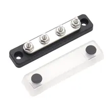 Terminal Bus Bar & Cover Ground Distribution Block Kit High Current 4 Way Busbar 100A + Transparent Upper Cover For 12/24V Car
Terminal Bus Bar & Cover Ground Distribution Block Kit High Current 4 Way Busbar 100A + Transparent Upper Cover For 12/24V Car