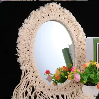 Wall Hanging Mirror Bohemian Weaving Decorative Mirror Looking Glass Makeup Mirror for Apartment Living Room
Wall Hanging Mirror Bohemian Weaving Decorative Mirror Looking Glass Makeup Mirror for Apartment Living Room
