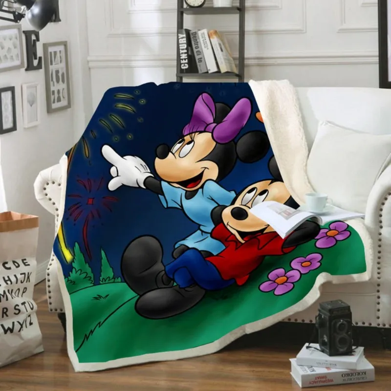 

Disney Mickey Minnie Mouse Blanket Cartoon Sherpa Fleece Blankets Throws on Bed/Crib/Couch 150x200CM Baby Girls Boys Kids Gift