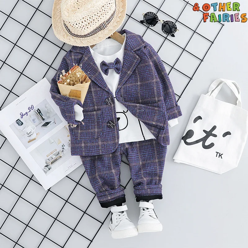 2019 Autumn Korean-style Small CHILDREN'S Suit Three-piece Set Baby Handsome Plaid CHILDREN'S Suit Fashion
2019 Autumn Korean-style Small CHILDREN'S Suit Three-piece Set Baby Handsome Plaid CHILDREN'S Suit Fashion