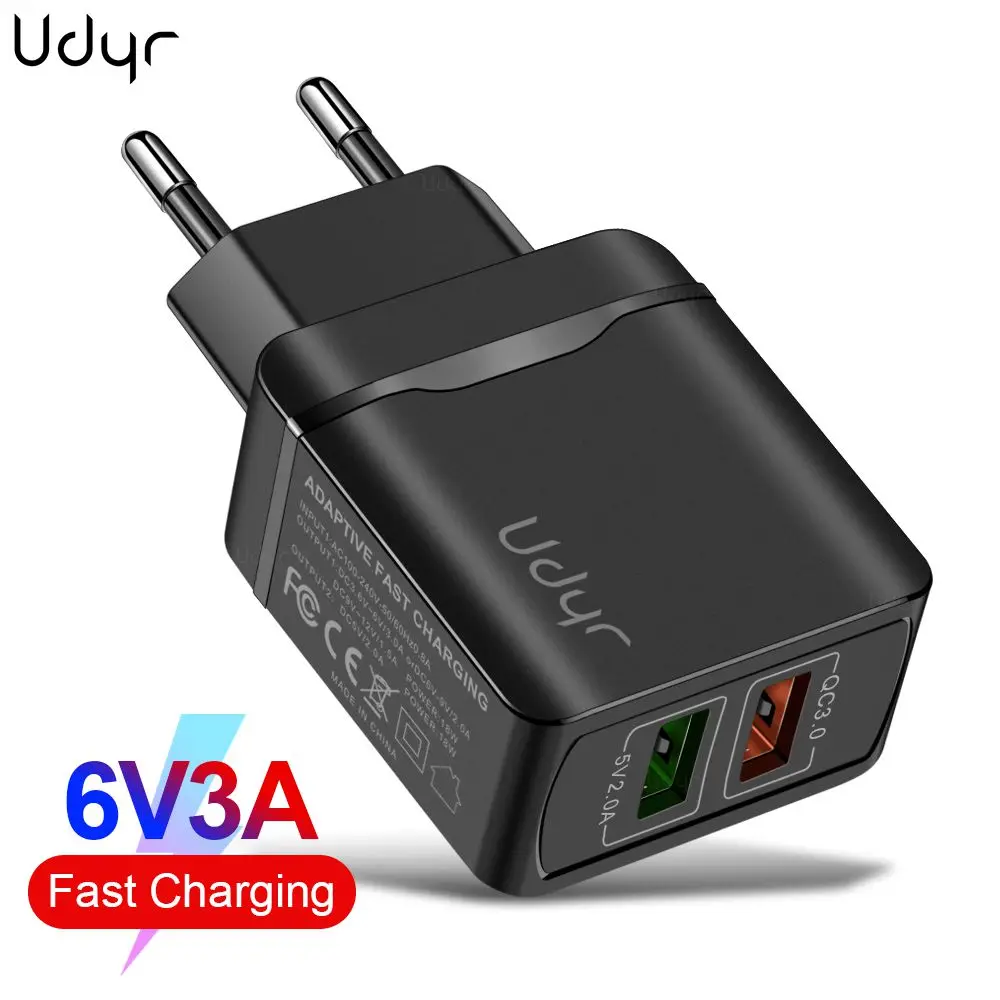 Udyr Fast Charger Quick charge 3.0 QC 18W USB Charger for iPhone QC3.0 Wall Charger for Samsung s10 Xiaomi mi 9 Phone Charger
Udyr Fast Charger Quick charge 3.0 QC 18W USB Charger for iPhone QC3.0 Wall Charger for Samsung s10 Xiaomi mi 9 Phone Charger
